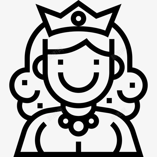 女王童话2直系图标svg_新图网 https://ixintu.com 女王 直系 童话2