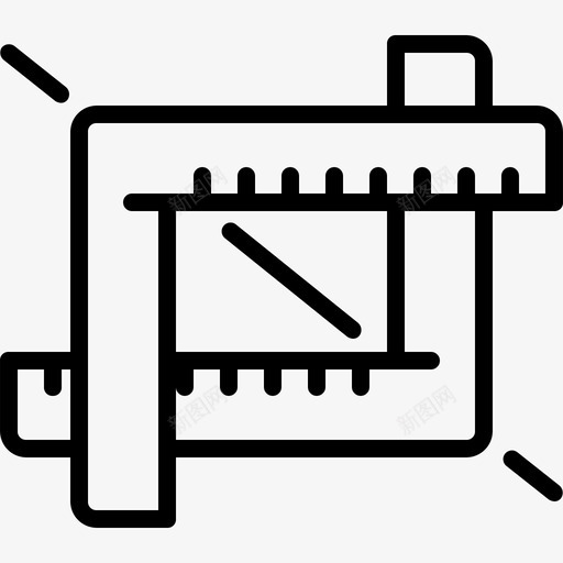 裁剪工具照片6线性图标svg_新图网 https://ixintu.com 照片6 线性 裁剪工具