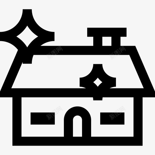 房屋清洁9直线图标svg_新图网 https://ixintu.com 房屋 清洁9 直线