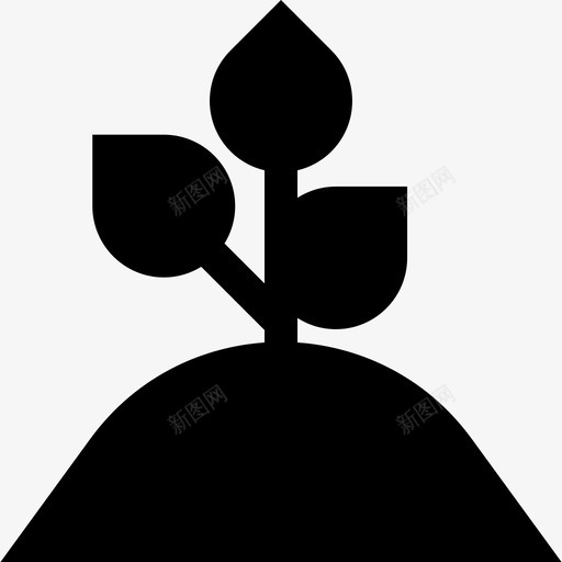 芽苗菜农业16填充图标svg_新图网 https://ixintu.com 农业16 填充 芽苗菜