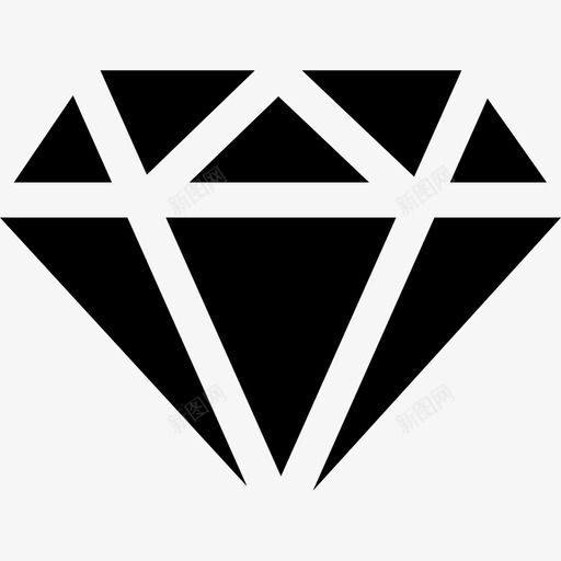 钻石爱情和浪漫12填充图标svg_新图网 https://ixintu.com 填充 爱情和浪漫12 钻石