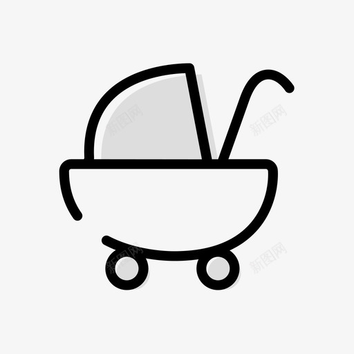母婴,婴儿车svg_新图网 https://ixintu.com 母婴,婴儿车 填充