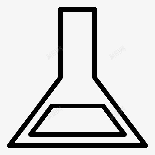 埃伦迈耶烧瓶化学玻璃器皿图标svg_新图网 https://ixintu.com 化学 埃伦迈耶烧瓶 实验室 教育 液体 玻璃器皿 科学