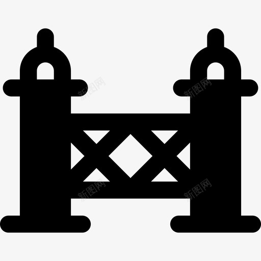 围栏城市元素10填充图标svg_新图网 https://ixintu.com 围栏 城市元素10 填充
