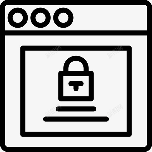 浏览器启动4线性图标svg_新图网 https://ixintu.com 启动4 浏览器 线性
