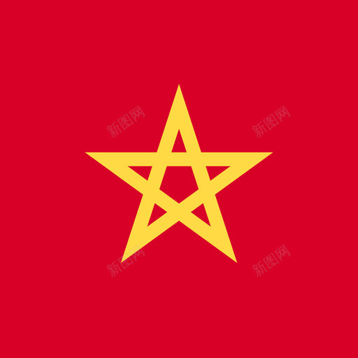 摩洛哥方形国家简单旗帜图标svg_新图网 https://ixintu.com 摩洛哥 方形国家简单旗帜
