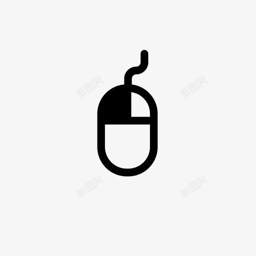 基本鼠标左键图标svg_新图网 https://ixintu.com 单击图标 基本 左键 鼠标