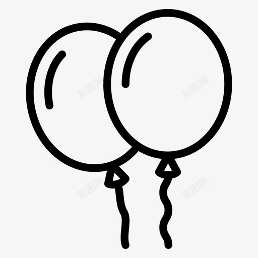气球生日派对图标svg_新图网 https://ixintu.com 宝宝的轮廓 气球 派对 生日