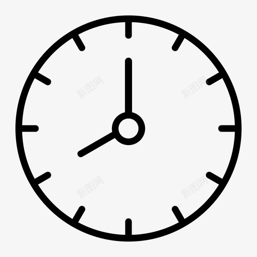 时钟八点时间图标svg_新图网 https://ixintu.com 八点 手表 挂钟 时钟 时间