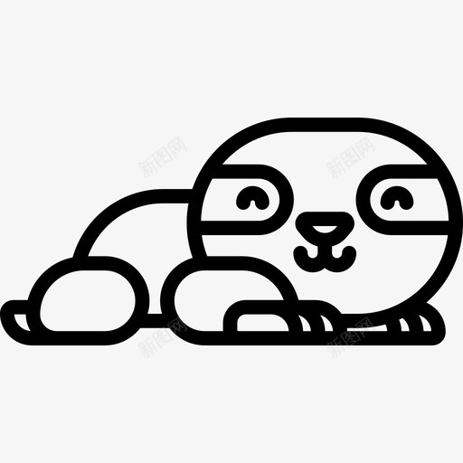 树懒川维动物直系图标svg_新图网 https://ixintu.com 川维动物 树懒 直系