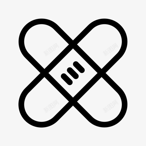 绷带护理健康图标svg_新图网 https://ixintu.com 健康 医疗 护理 绷带