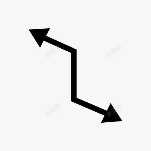 箭头连接方向图标svg_新图网 https://ixintu.com 上 下 实心细箭头 方向 箭头 连接