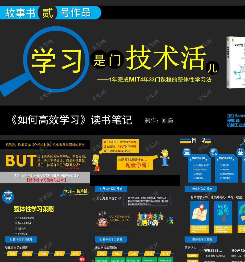 如何高效学习读书笔记PPTPPT模板_新图网 https://ixintu.com 如何 学习 笔记 读书 高效