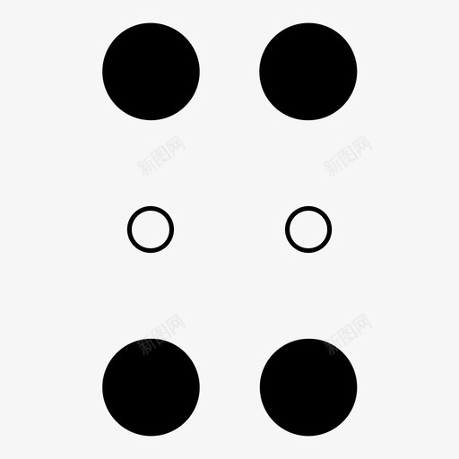 盲文x字母表盲文图标svg_新图网 https://ixintu.com 凸点 字母表 点 盲文 盲文x 触摸