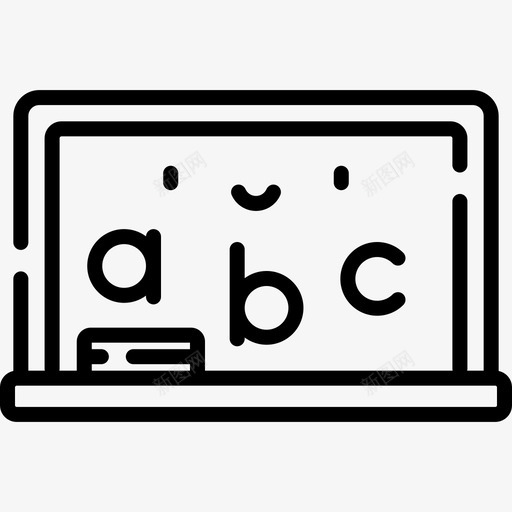 黑板回学校20直线图标svg_新图网 https://ixintu.com 回学校20 直线 黑板