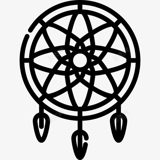 Dreamcatcher波西米亚风格3直线型图标svg_新图网 https://ixintu.com Dreamcatcher 波西米亚风格3 直线型