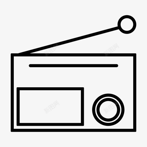 收音机通讯信息图标svg_新图网 https://ixintu.com ios 信息 收听 收音机 新闻 用户界面大纲 网页设计 通讯