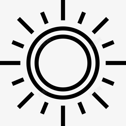 太阳71号天气直线型图标svg_新图网 https://ixintu.com 71号天气 太阳 直线型