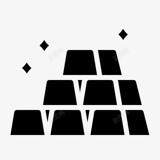 黄金银行商业图标svg_新图网 https://ixintu.com 商业 投资稳健 金条 金融 银行 铸锭 黄金