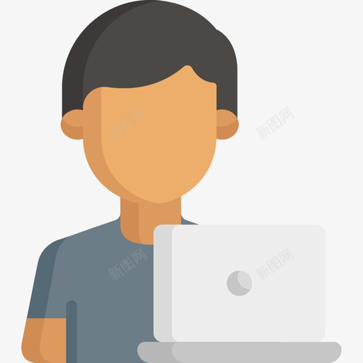 程序员职业化身2扁平图标svg_新图网 https://ixintu.com 扁平 程序员 职业化身2