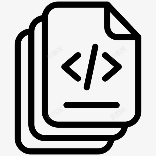 文件代码页面图标svg_新图网 https://ixintu.com 代码 文件 页面