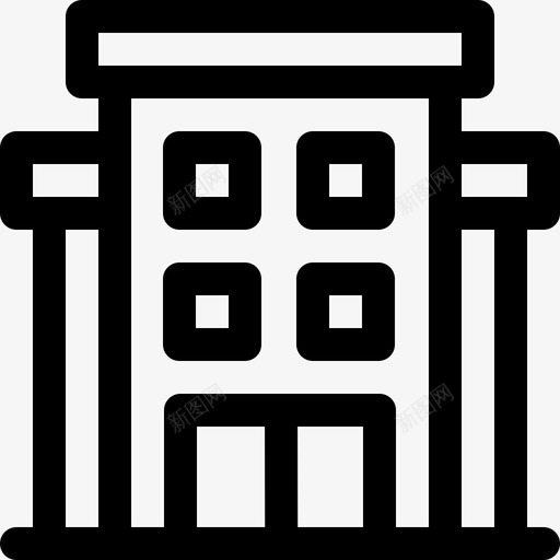 酒店旅游应用程序6线性图标svg_新图网 https://ixintu.com 旅游应用程序6 线性 酒店