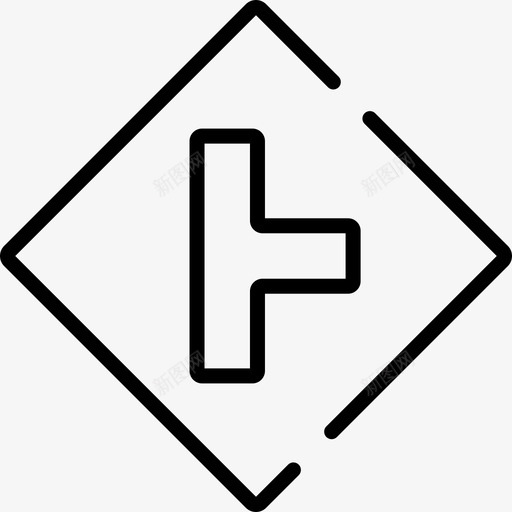 道路交通标志8线形图标svg_新图网 https://ixintu.com 交通标志8 线形 道路