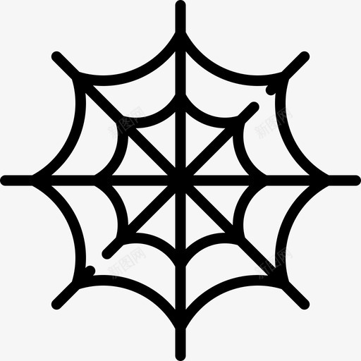 蜘蛛网动物与自然3线状图标svg_新图网 https://ixintu.com 动物与自然3 线状 蜘蛛网