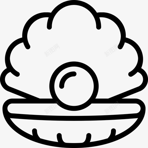牡蛎美食9直系图标svg_新图网 https://ixintu.com 牡蛎 直系 美食9