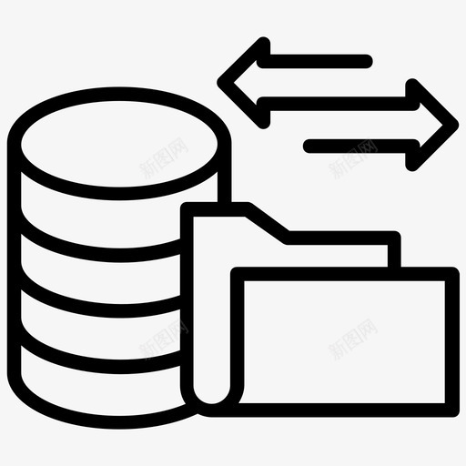 数据传输数据转换数据交换图标svg_新图网 https://ixintu.com 云托管线图标 数据交换 数据传输 数据共享 数据库 数据转换