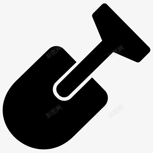 铲挖掘工具园艺工具图标svg_新图网 https://ixintu.com 园艺工具 挖掘工具 狩猎和运动员字形图标 铁锹 铲