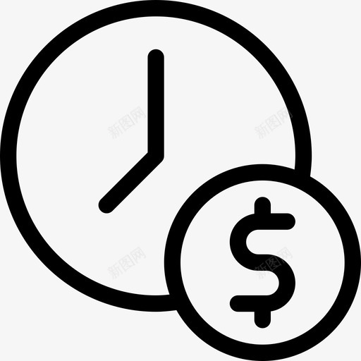 时间就是金钱商业70线性化图标svg_新图网 https://ixintu.com 商业70 时间就是金钱 线性化