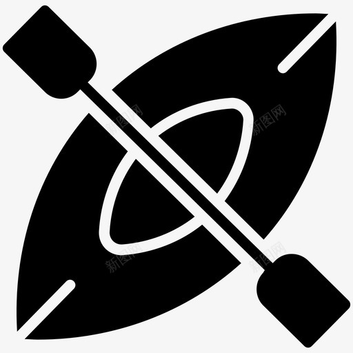 皮艇划船独木舟桨图标svg_新图网 https://ixintu.com 划船 独木舟 独木舟桨 皮艇 野营雕文图标