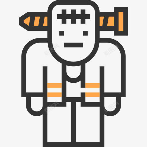 弗兰肯斯坦幻想人物2黄影图标svg_新图网 https://ixintu.com 幻想人物2 弗兰肯斯坦 黄影