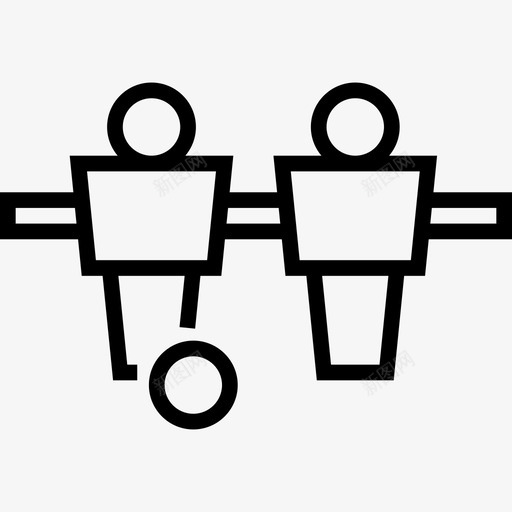 桌上足球街机直线型图标svg_新图网 https://ixintu.com 桌上足球 直线型 街机
