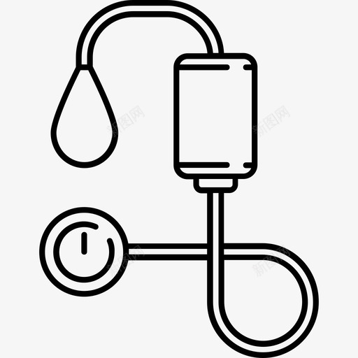 血压计医用43128px线图标svg_新图网 https://ixintu.com 128px线 医用43 血压计