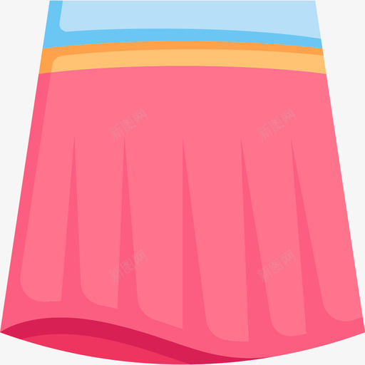 裙子服装款式2扁平图标svg_新图网 https://ixintu.com 扁平 服装款式2 裙子