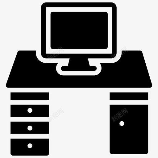 办公桌服务台工作场所图标svg_新图网 https://ixintu.com 办公桌 声誉管理字形图标 工作区 工作场所 服务台
