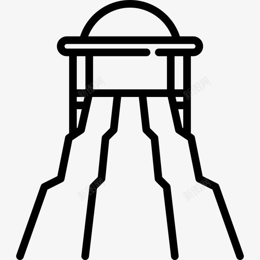 滑道水上公园直线图标svg_新图网 https://ixintu.com 水上公园 滑道 直线