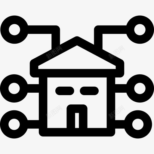 领域学物联网5线性图标svg_新图网 https://ixintu.com 物联网5 线性 领域学