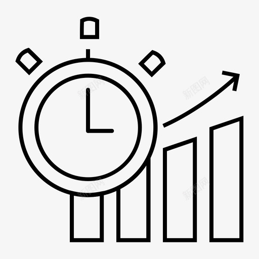 生产力分析商业计划图标svg_新图网 https://ixintu.com 分析 发展计划 商业计划 增长率 市场营销 新业务 生产力