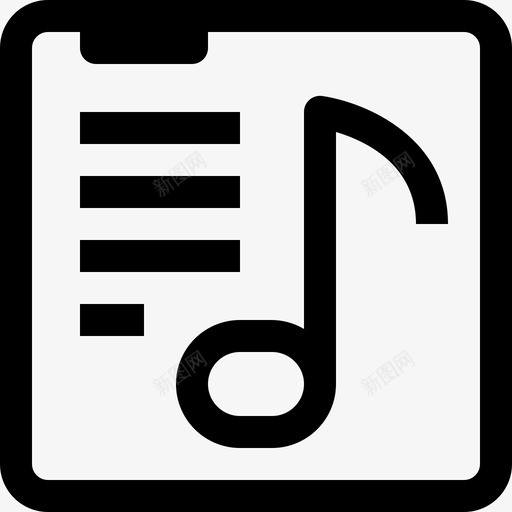 播放列表音乐和声音3线性图标svg_新图网 https://ixintu.com 播放列表 线性 音乐和声音3