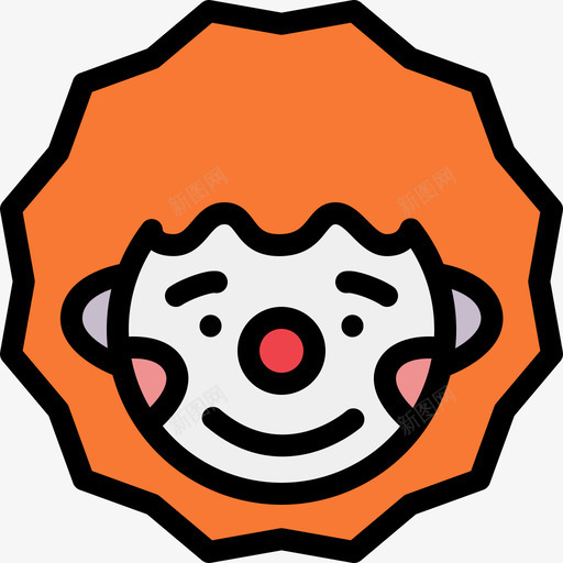 小丑20岁生日线性颜色图标svg_新图网 https://ixintu.com 20岁生日 小丑 线性颜色
