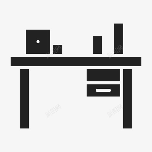 书桌家具办公室图标svg_新图网 https://ixintu.com 书桌 办公室 家具 工作室 桌子