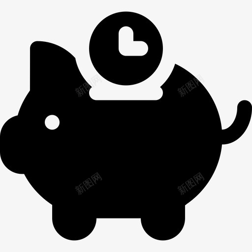 存钱罐时间管理13已填充图标svg_新图网 https://ixintu.com 存钱罐 已填充 时间管理13