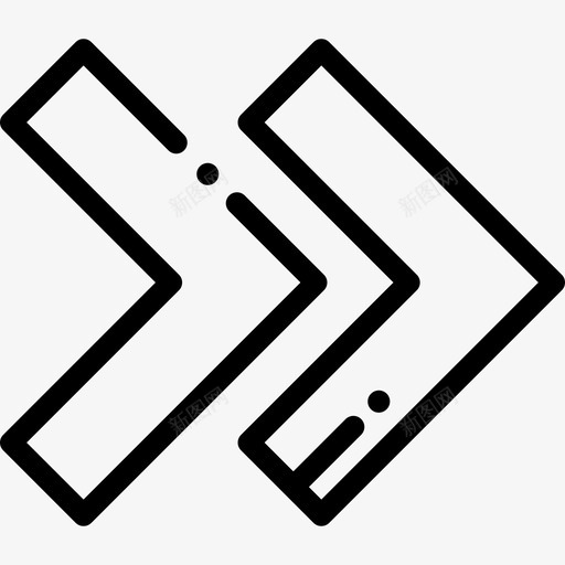 快进箭头33直线图标svg_新图网 https://ixintu.com 快进 直线 箭头33
