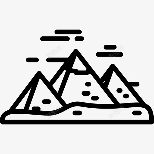 金字塔纪念碑12座直线形图标svg_新图网 https://ixintu.com 直线形 纪念碑12座 金字塔