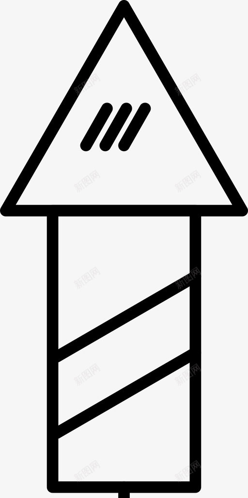烟花火箭圣诞图标svg_新图网 https://ixintu.com 圣诞图标 火箭 烟花