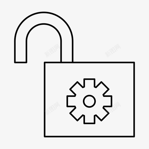 无锁无障碍免费图标svg_新图网 https://ixintu.com 不安全 业务 免费 办公室 工作 技术 挂锁 无锁 无障碍