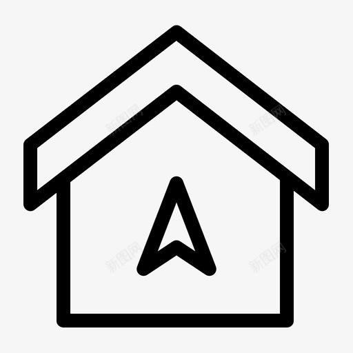 家位置地图图标svg_新图网 https://ixintu.com 位置 地图 地点 家 导航